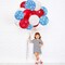 55 Pcs Red Blue White Balloons Decoration 12 Inch Polka Dot Latex Balloons Arch Kit for Nautical Baseball Theme Party Birthday Wedding Decoration